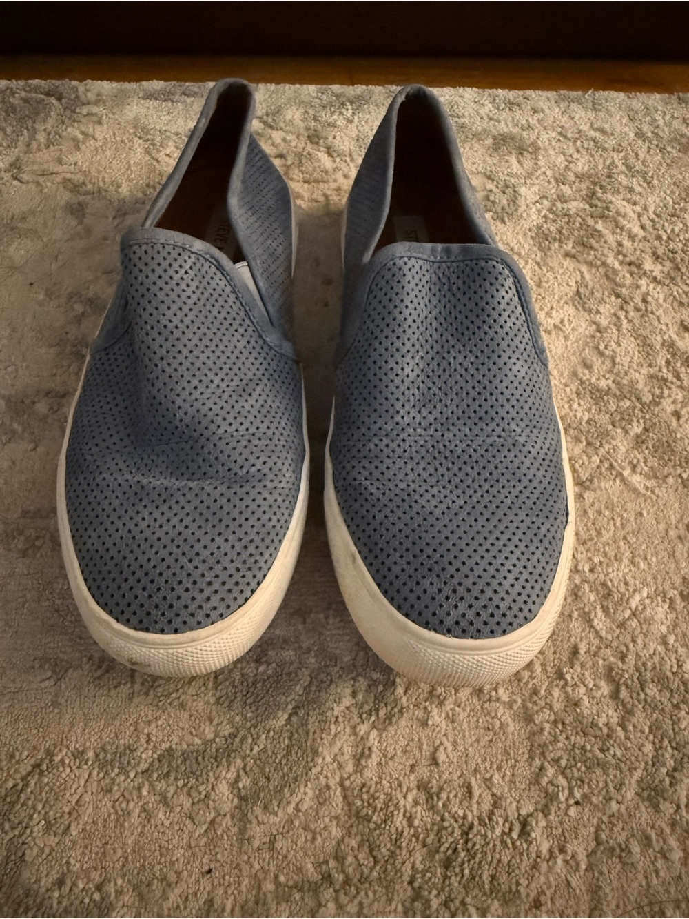 Steve Madden Perforated Slip-On Sneakers - Light Blue